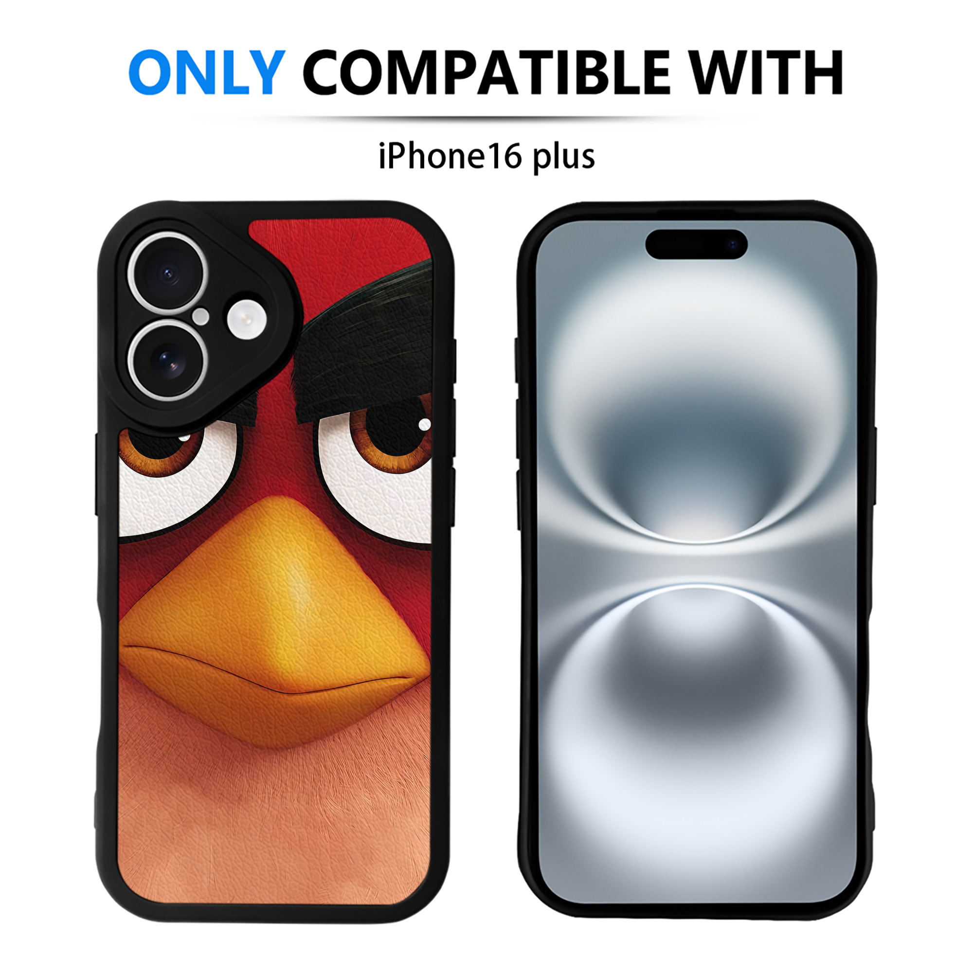 （画像用） Angry Birds アングリーバード 【iPhone 16シリーズ対応】シリコンスマホケース（レザー調） 材質：シリコン